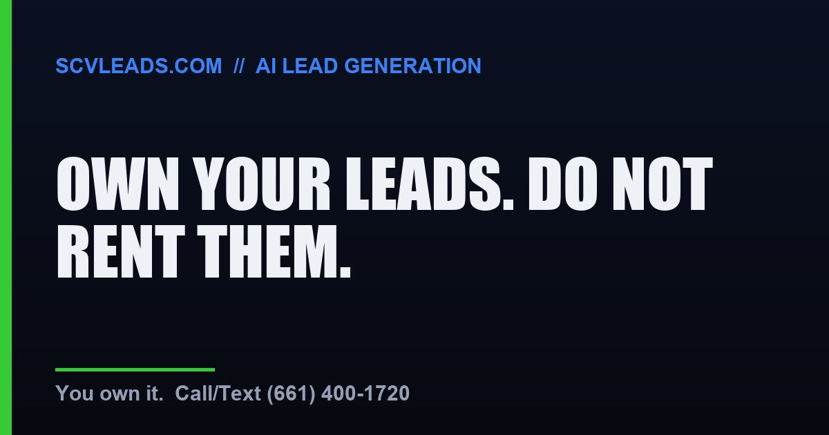 A concept of a business owner holding the keys to their own marketing and lead generation account